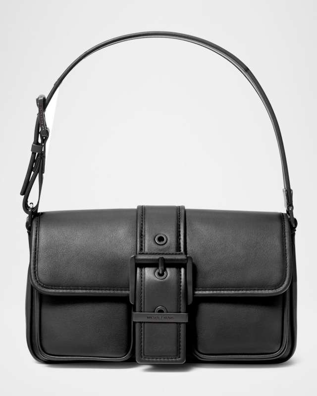 Colby Medium Buckle Leather Shoulder Bag
